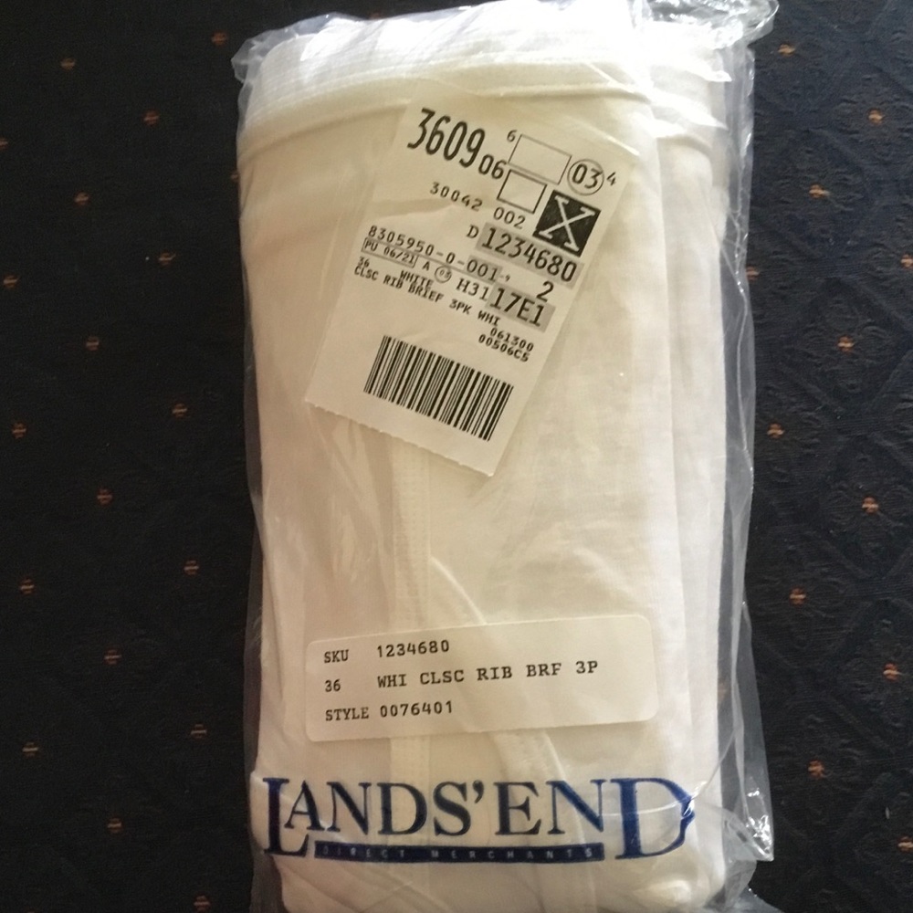 New in Package 3 Pairs of Lands End Classic Briefs
